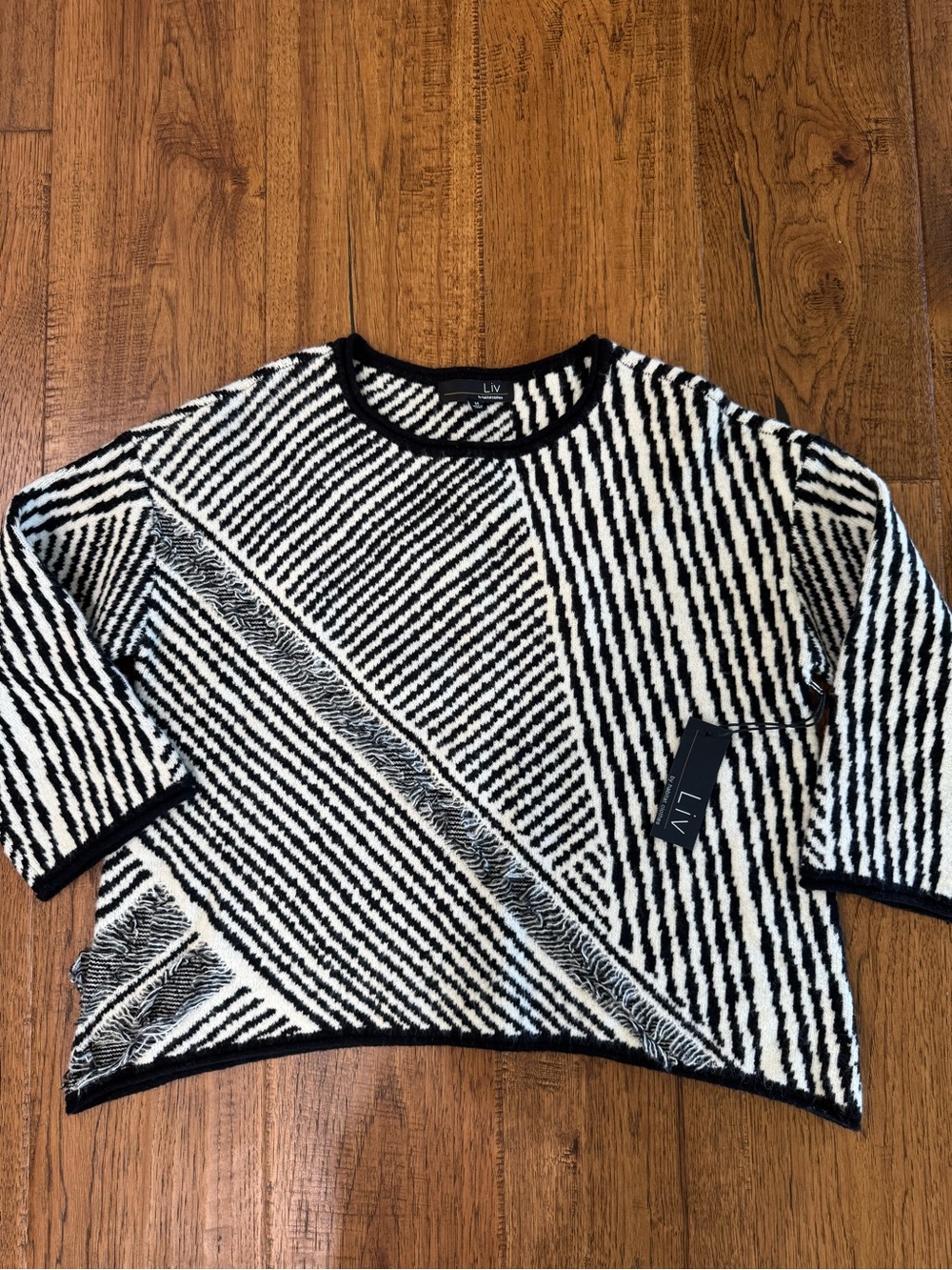 NWT - Striped Fringe Swing Pullover - Size Medium